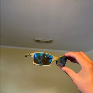 Sport Matte Tan Sunglasses with Blue Mirrored Lenses Oakley Oakleys